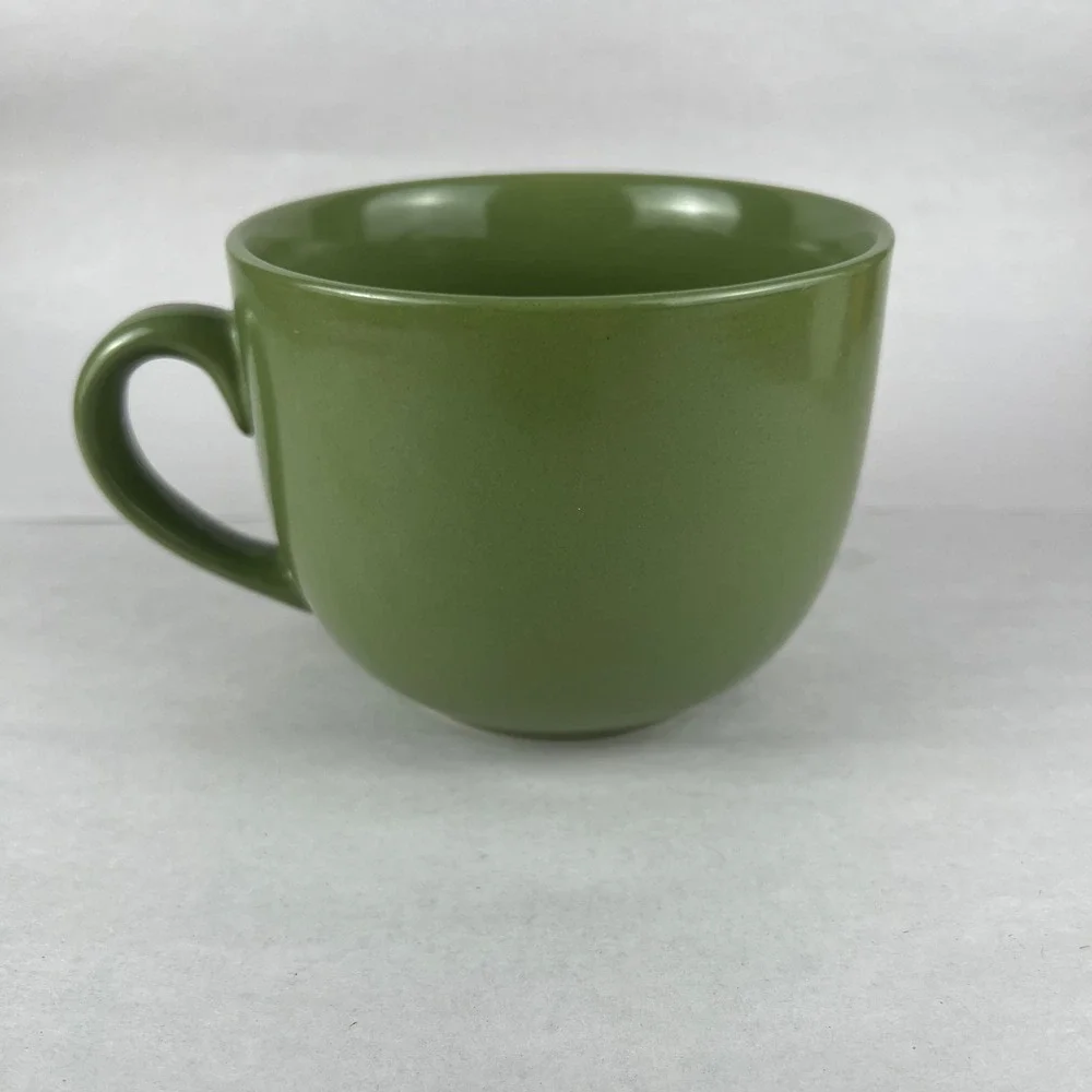 Pier 1 Essential Cafe Au Lait Green Stoneware Mug Dishwasher Microwave‎ Safe